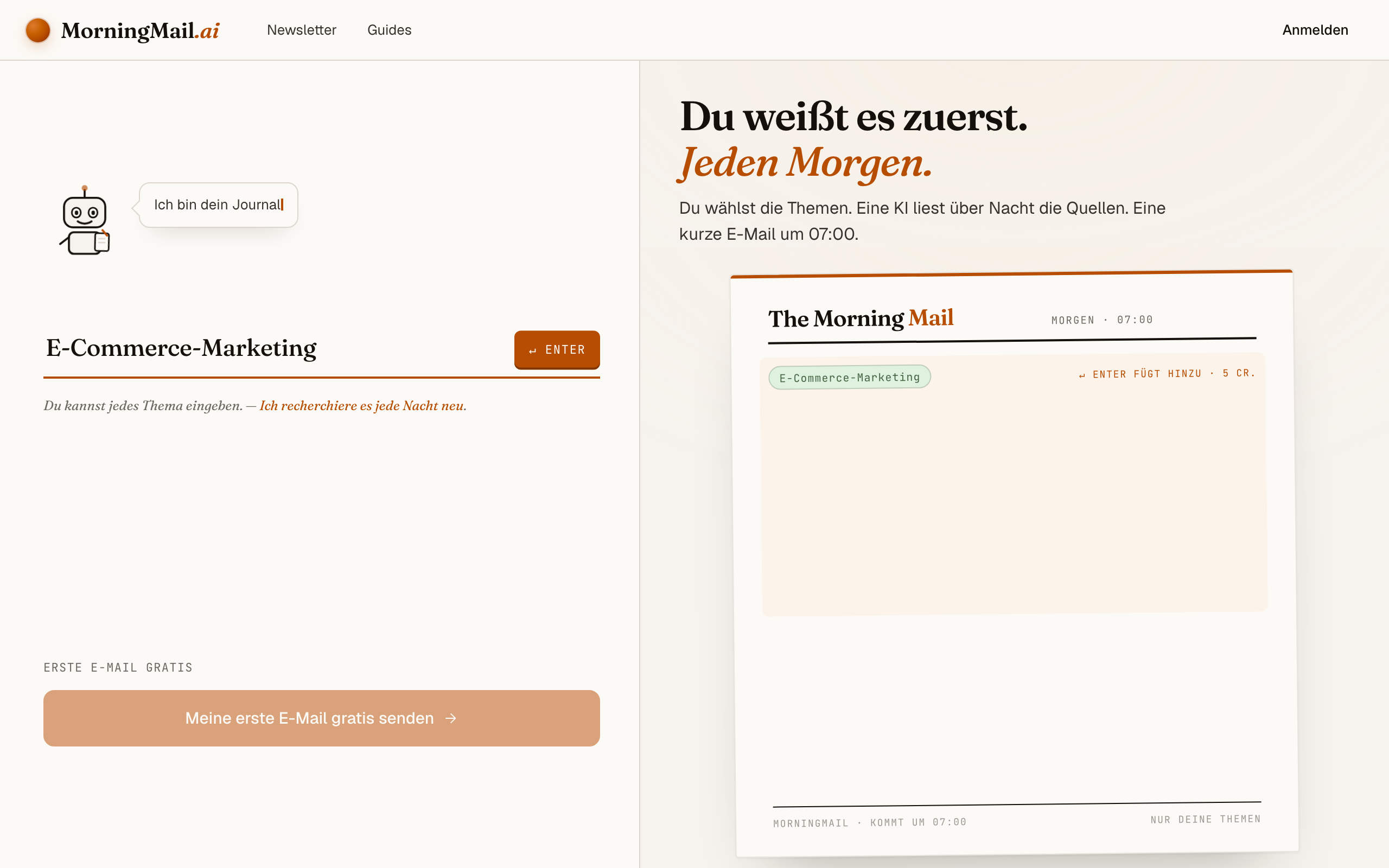 Thema eintippen: E-Commerce-Marketing