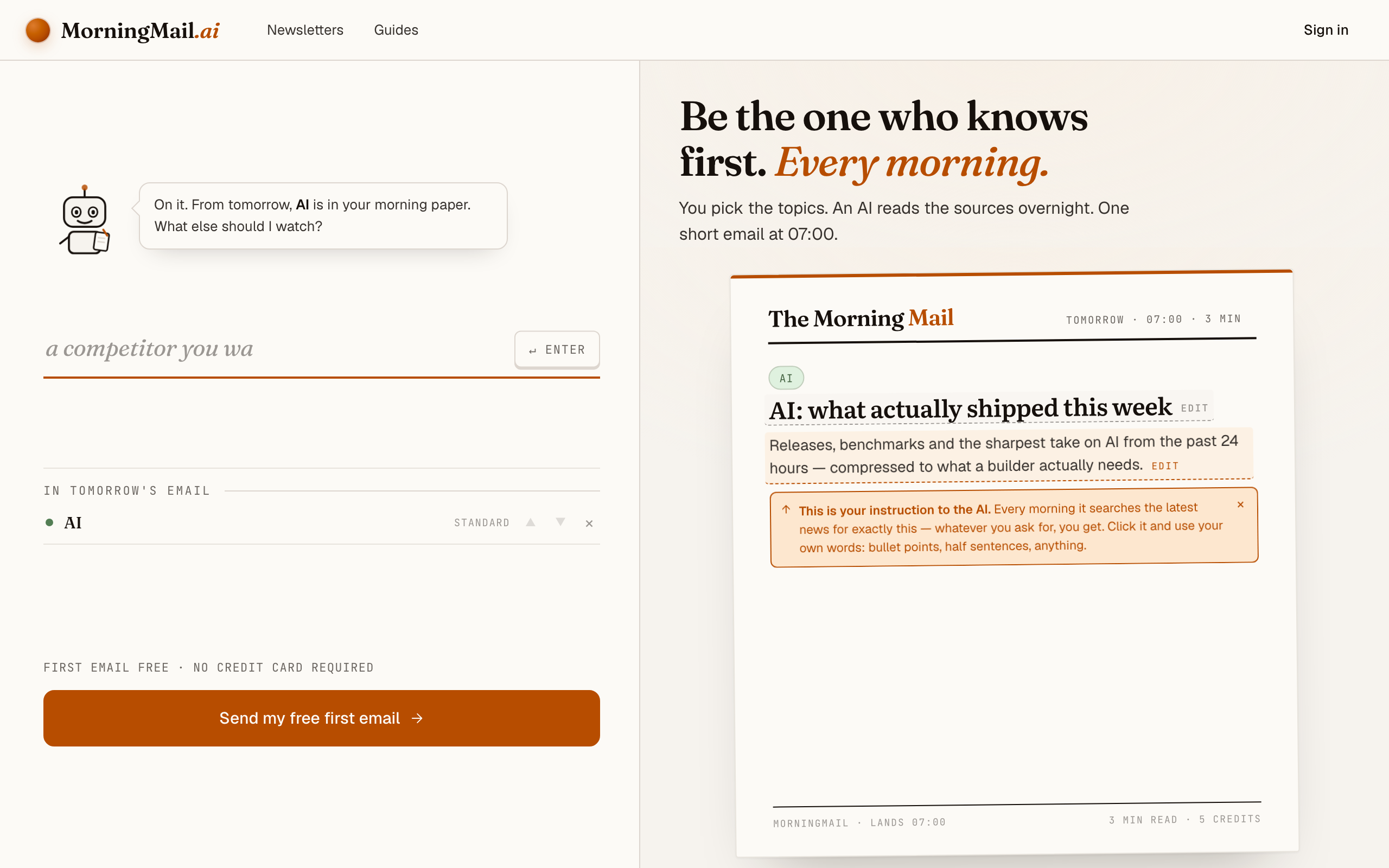 How to Create Your Own AI Newsletter in 2 Minutes — AI · Worth knowing