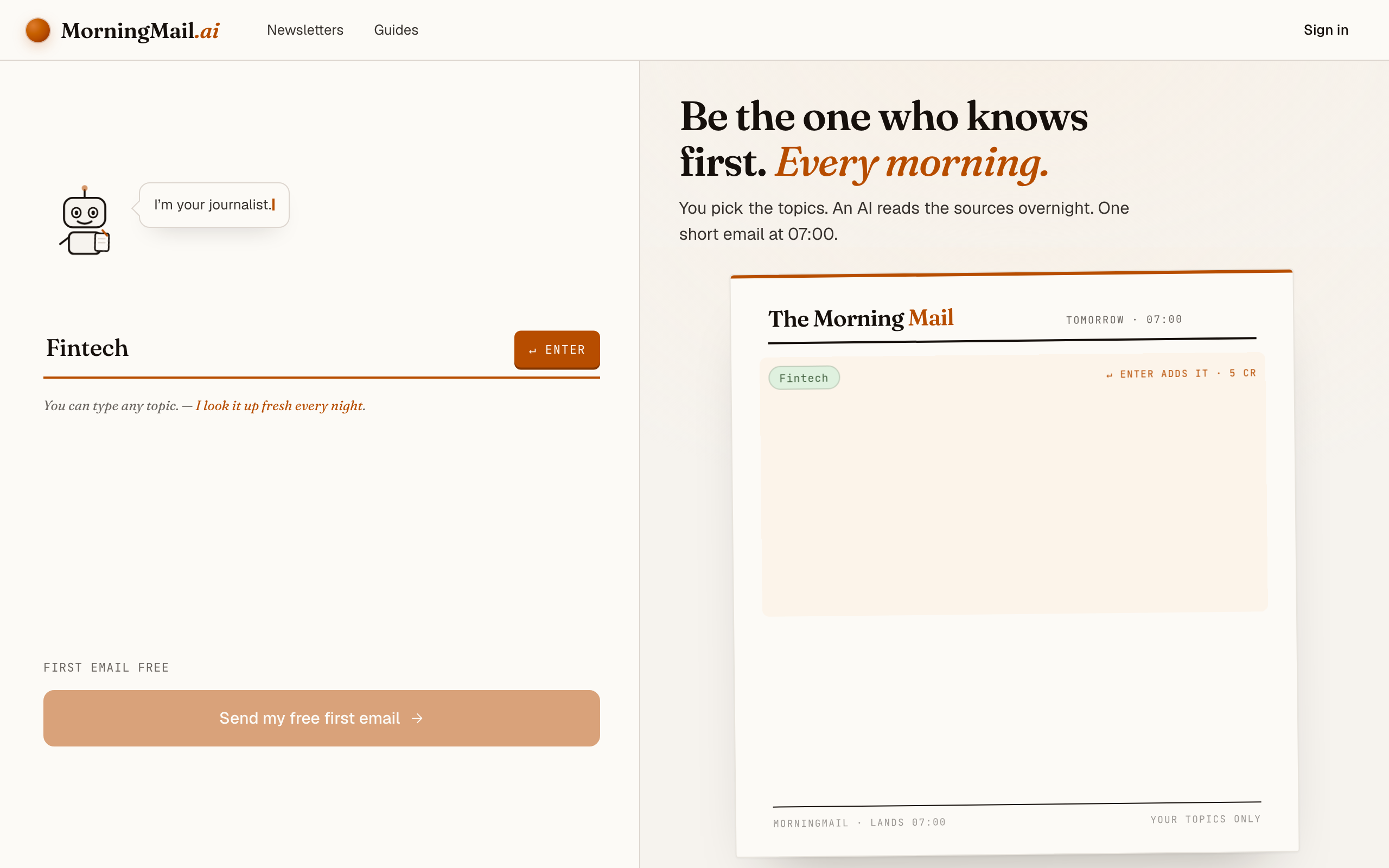 Type your topic: Fintech