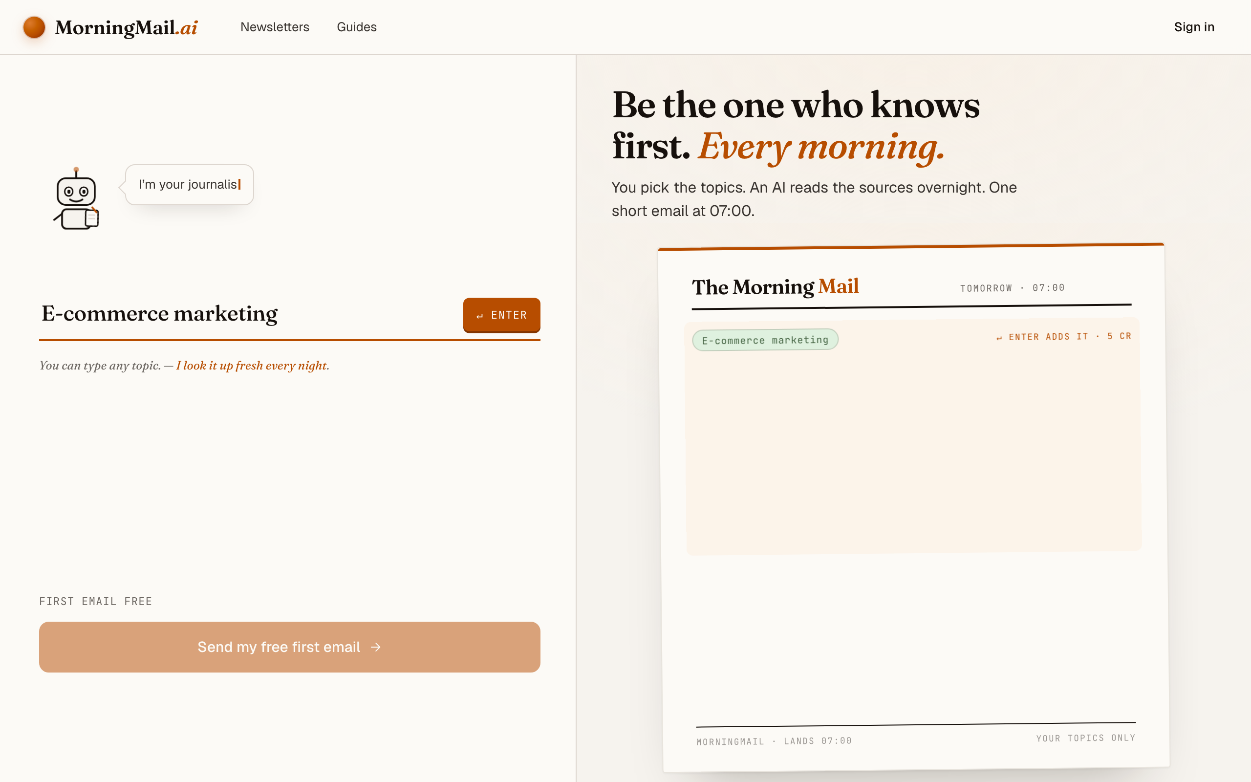 Type your topic: E-commerce marketing